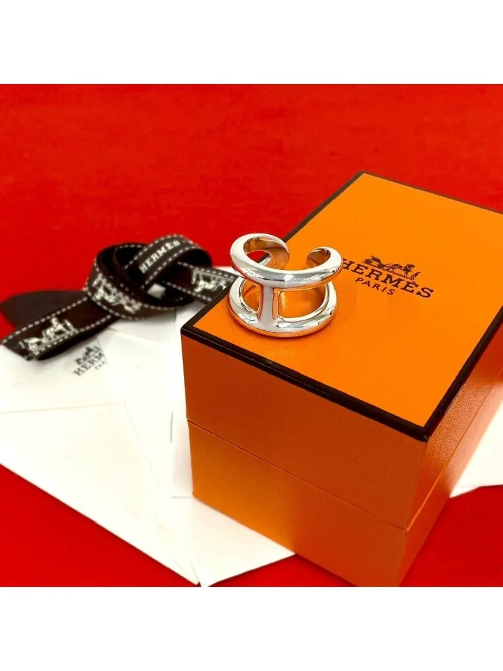 Hermes Osmose GM Ring 925 Sterling Silver